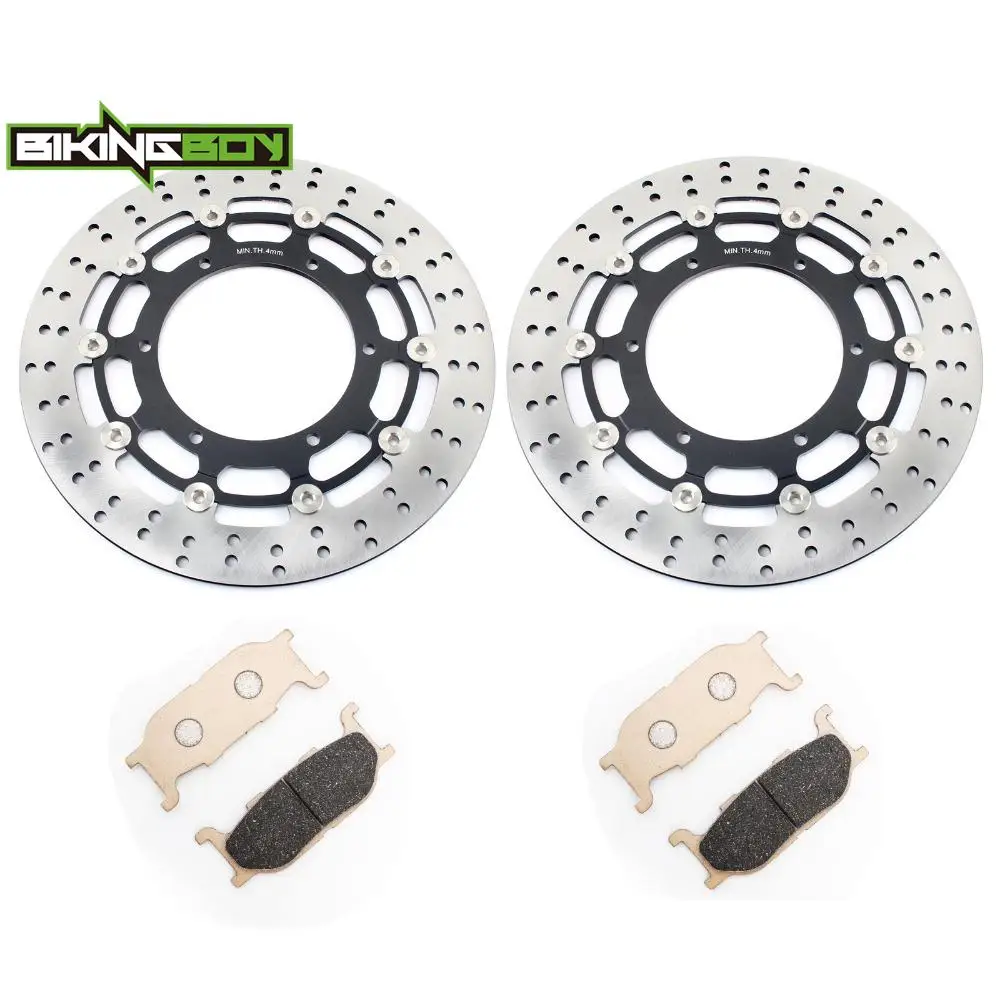 BIKINGBOY For Yamaha XVS 950 V-Star XVS950 Drag Star Tourer 2009 2010 2011 2012 2013 2014 Front Brake Disks Discs Rotors + Pads - view 3