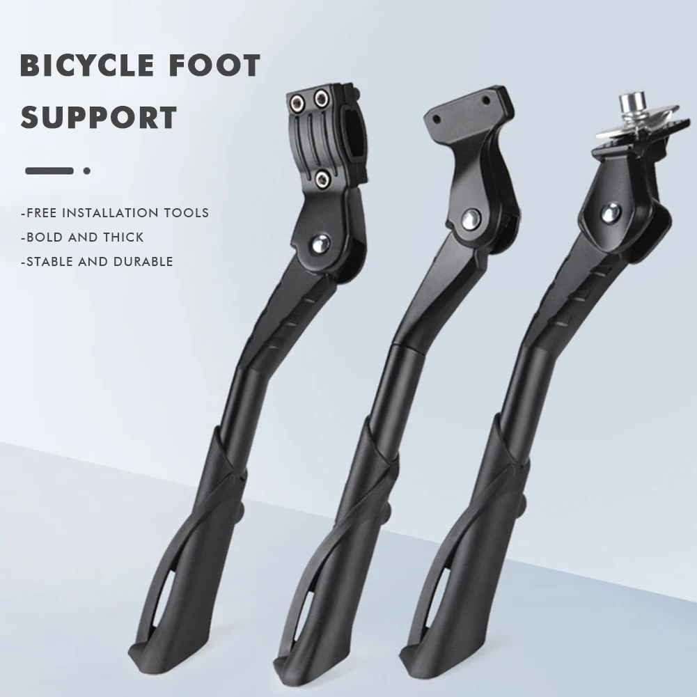 Ajustável Aluminum Alloy Bicycle Kickstand, Bike Estacionamento Rack Suporte, Fácil Instalação, MTB, Neve, Dobrável