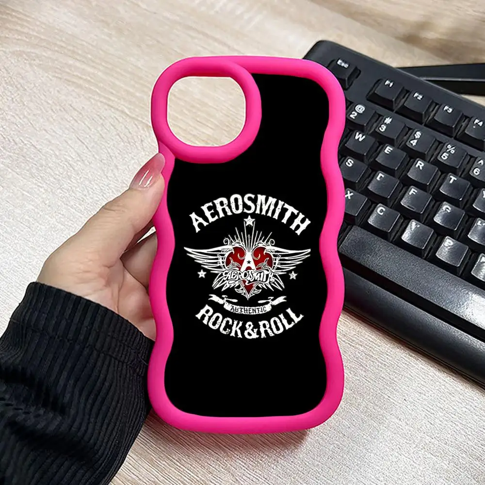 

A-Aerosmith-S Phone Case for iPhone 17 16 15 14 13 12 11 Air Pro Max Plus Red Soft TPU Wavy Edge Cover
