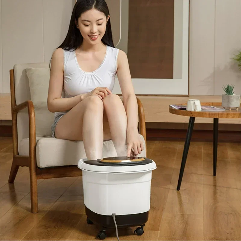 Health Pedicure Spa Foot Bath Automatic Electric Massage Foot Washing Machine Constant Temperature Over The Calf Foot Wash Basin