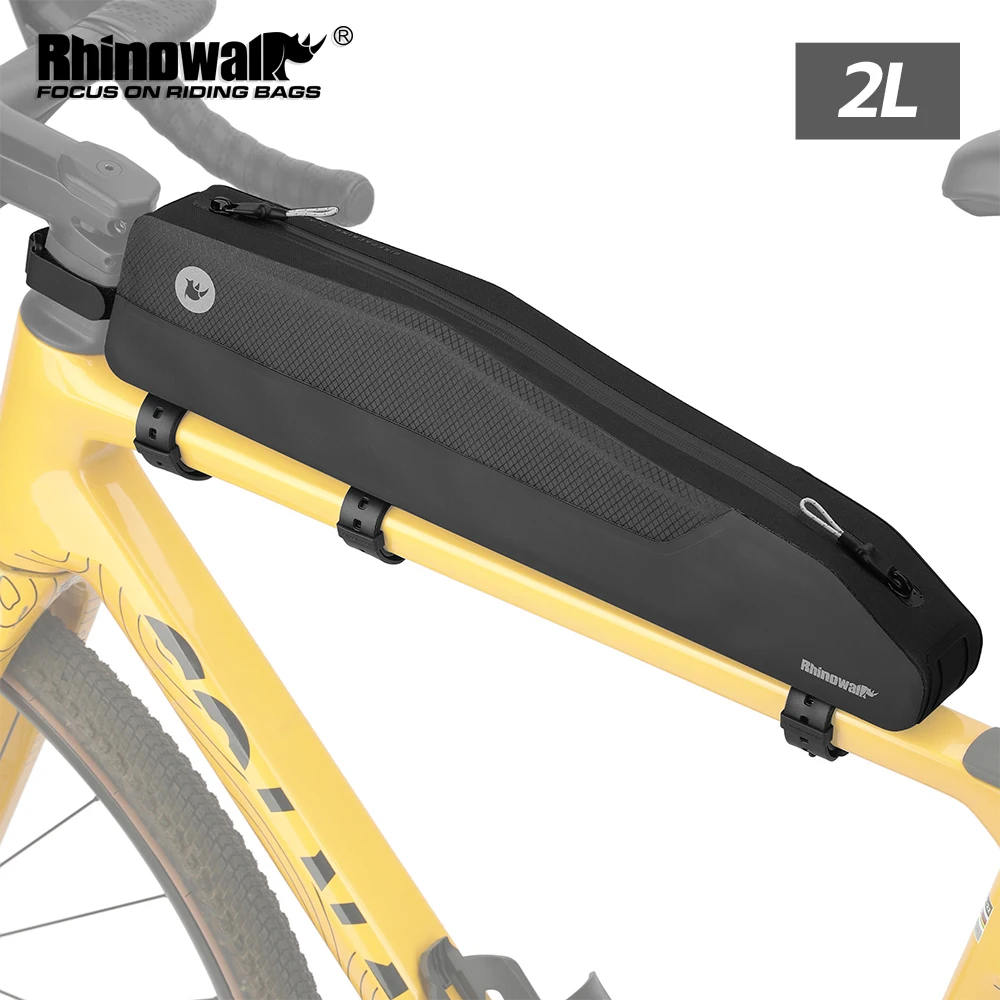 

Rhinowalk Bicycle Top Tube Bag Waterproof 2L Bike Front Tube Bag Cycling Frame Storage Pack For MTB Road Gravel Bike Accessory