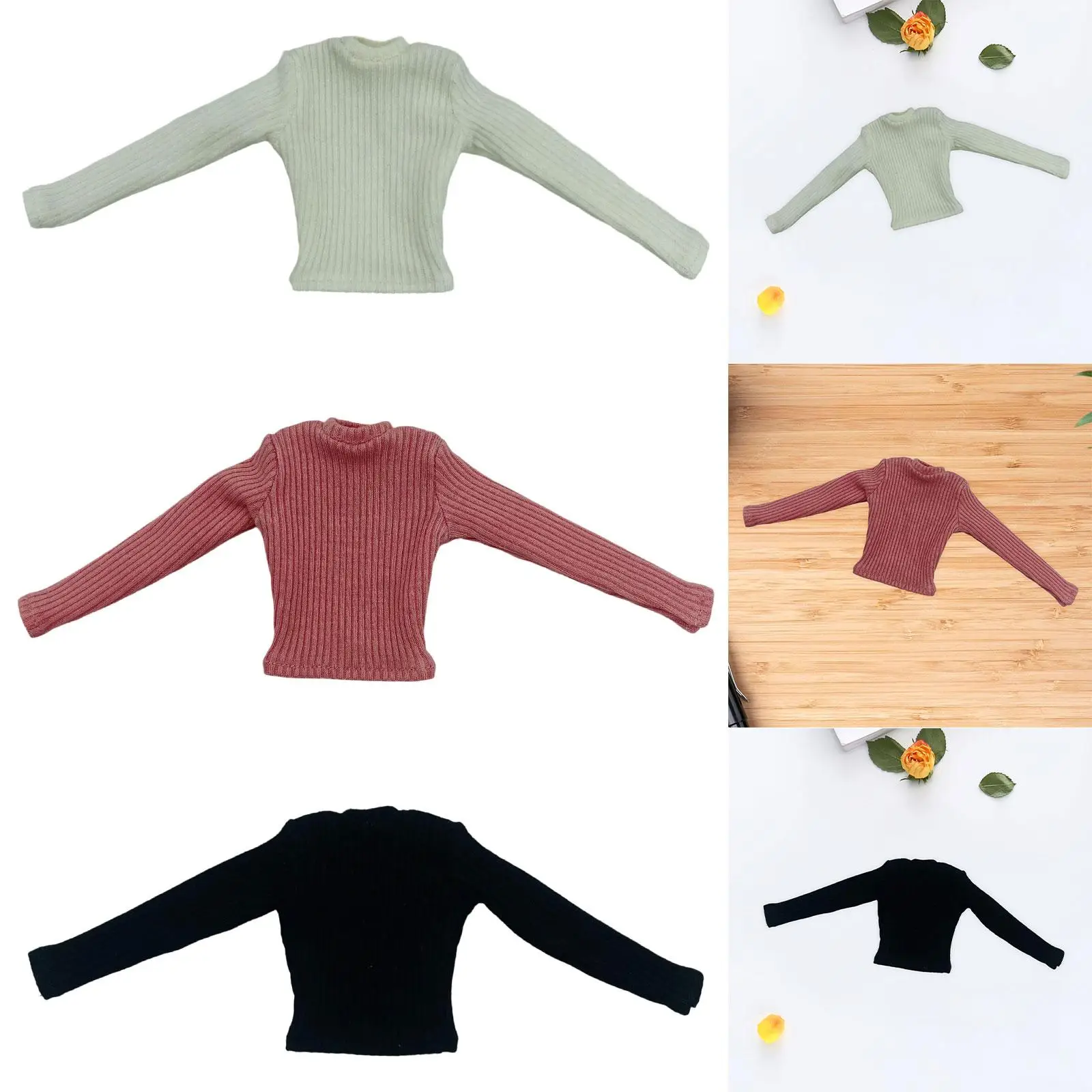 

1/6 Scale Long Sleeve Tops Doll Clothing for 12" Dress up Figures Body