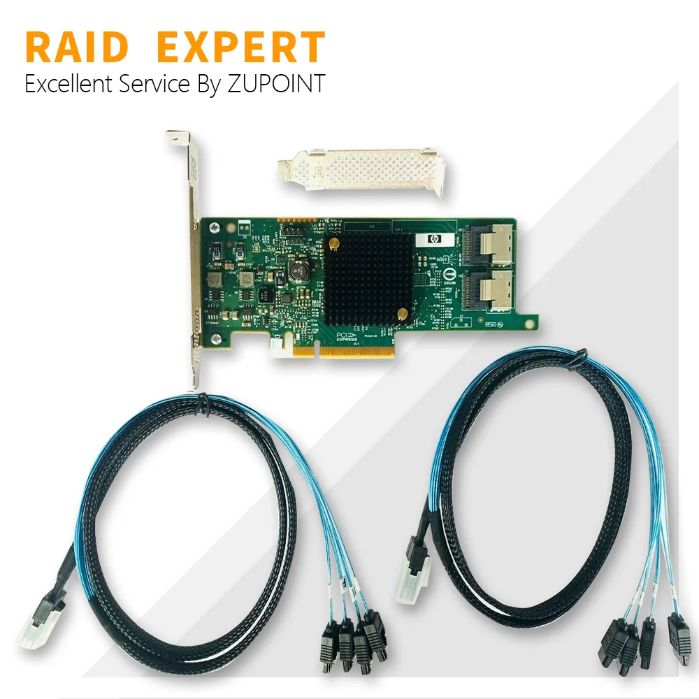 

ZUPOINT LSI 9205-8i RAID Controller Card 6Gbps SAS PCI-E FW:P20 IT Mode for ZFS FreeNAS unRAID RAID Expander + 2*8087 SATA