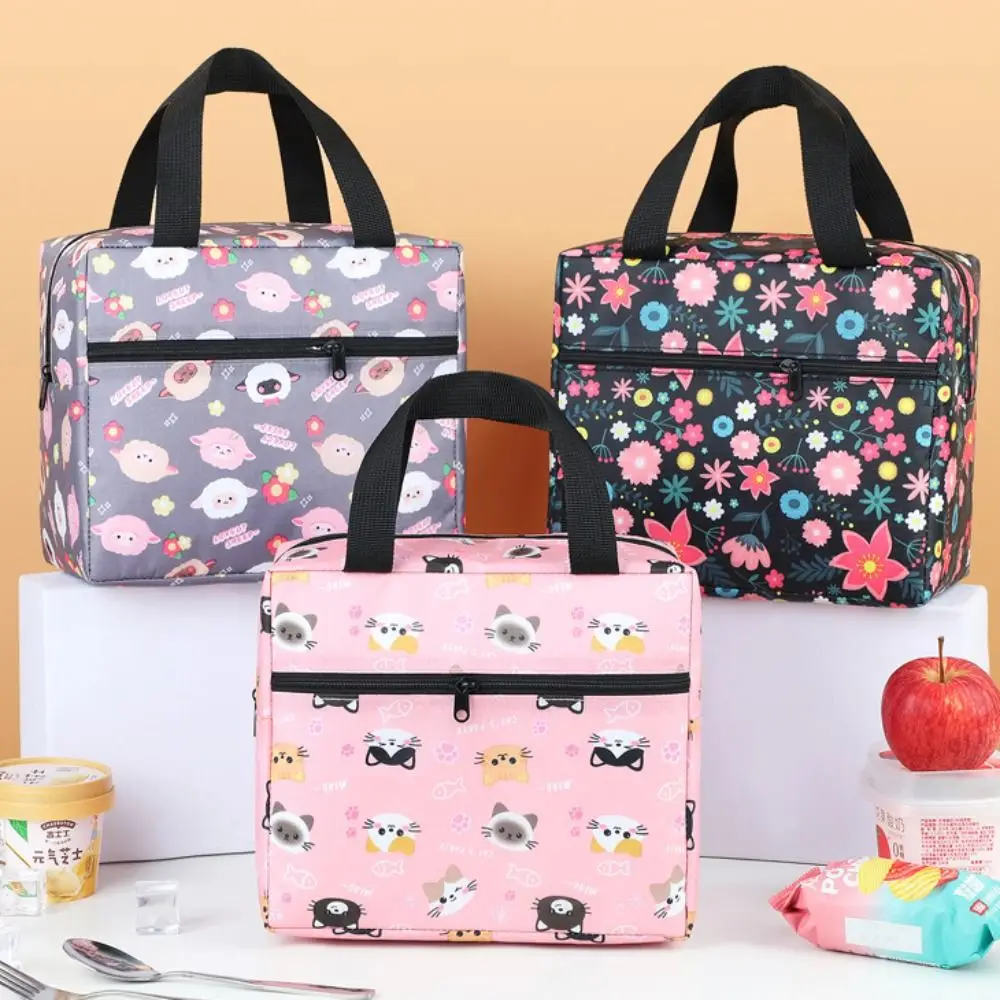 Niedliche, auslaufsichere Lunch-Tasche, isolierte Kühltasche mit großem Fassungsvermögen, wiederverwendbare, verdickte, isolierte Lunchbox für Studenten – Detail 11