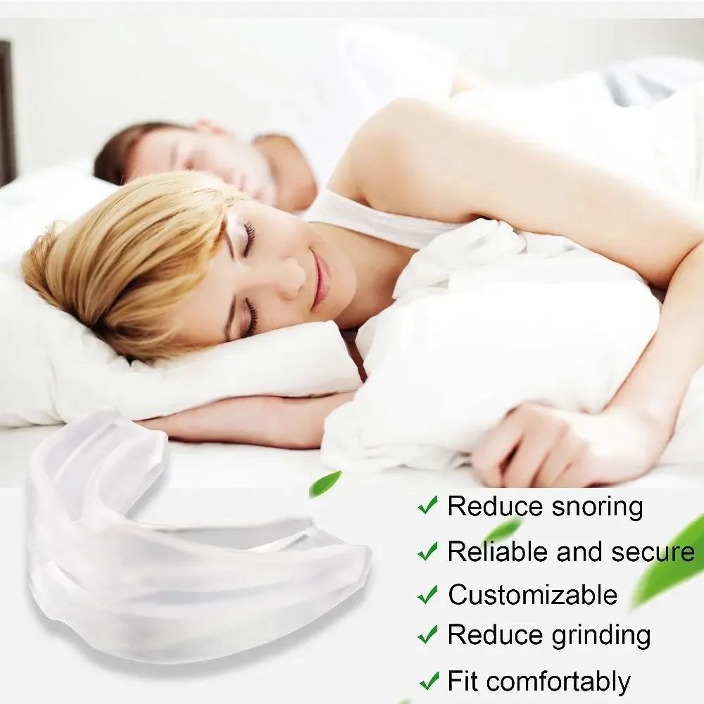 Gum Shield for Stop Grinding Teeth & Snoring 2-in-1 Anti Snoring Devices Snore Stopper for Better Sleep