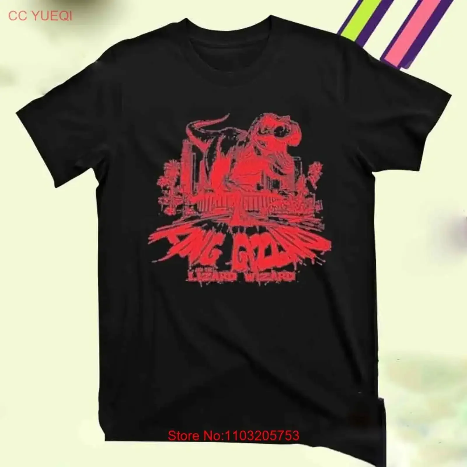 

Дизайнерская футболка King Gizzard And The Lizard Wizard North American Tour 2024, винтажная потертая дышащая мягкая уличная стильная одежда