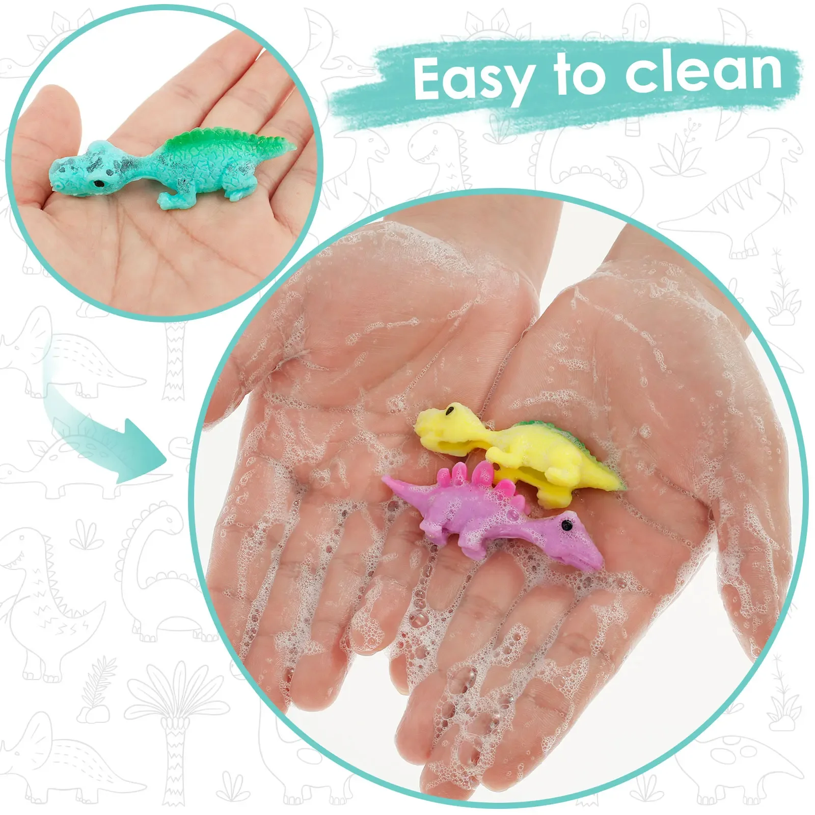 30Pcs Slingshot Dinosaur Finger Toys Stretchable Flying Dinosaur Toys Cute Funny Catapult Toys Colorful Flying Games Party