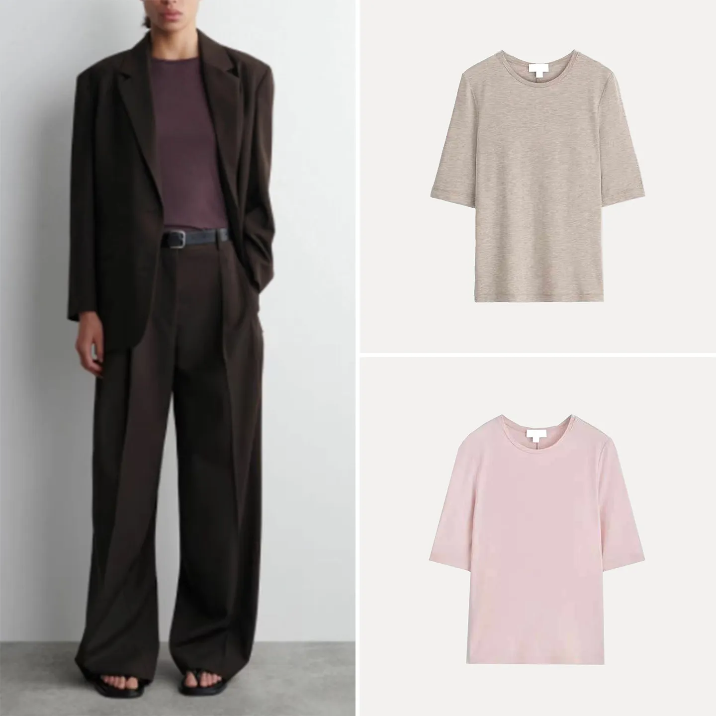 

Модная приталенная футболка с круглым вырезом, женская весенняя одежда, брюки прямого кроя ZADATA, длинные брюки со средней талией