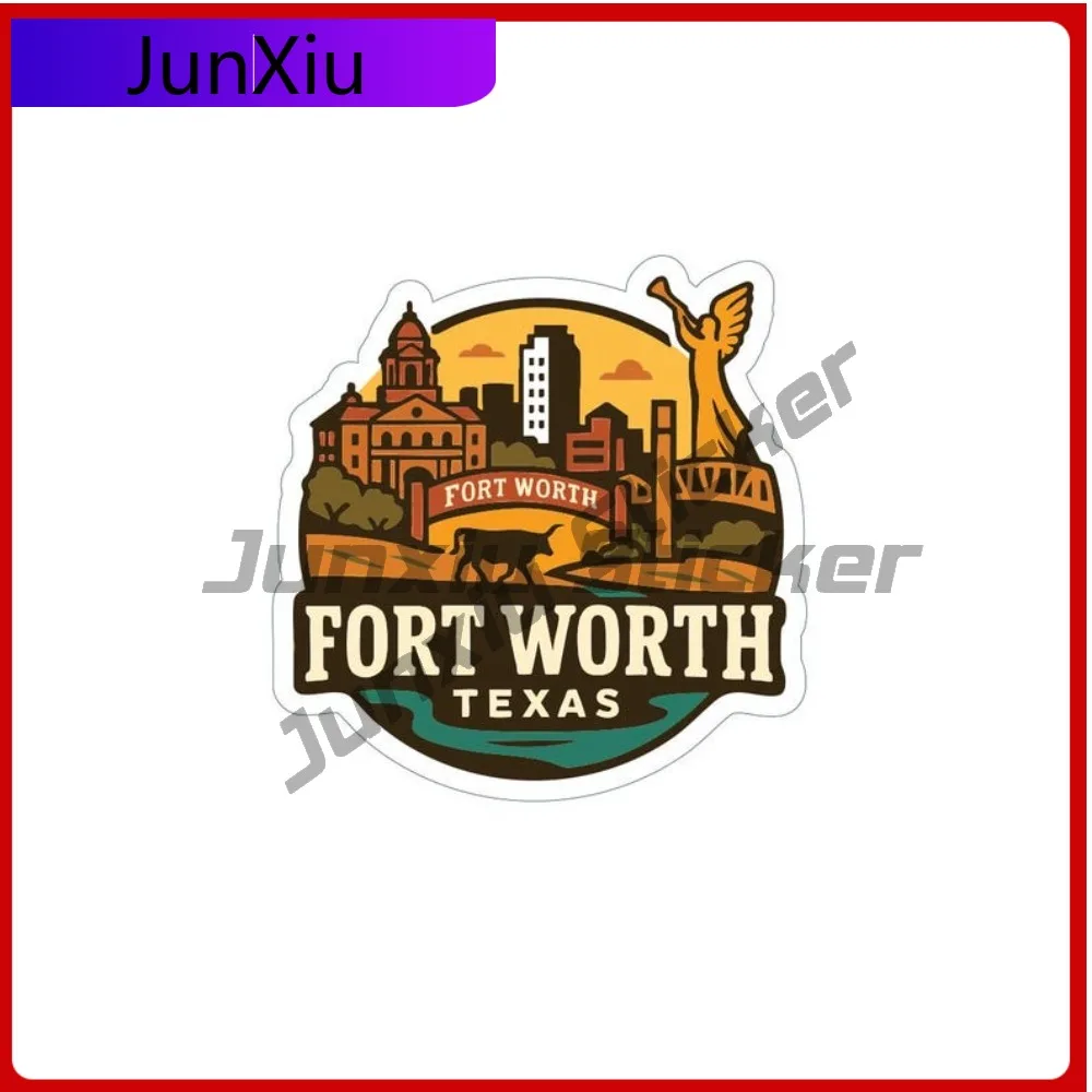 Fort Worth Texas City Travel Sticker Vinyl Scratch-proof Decal Windows Truck Pickup Camper Car Body Yz250x Decals Z1000 Personal
