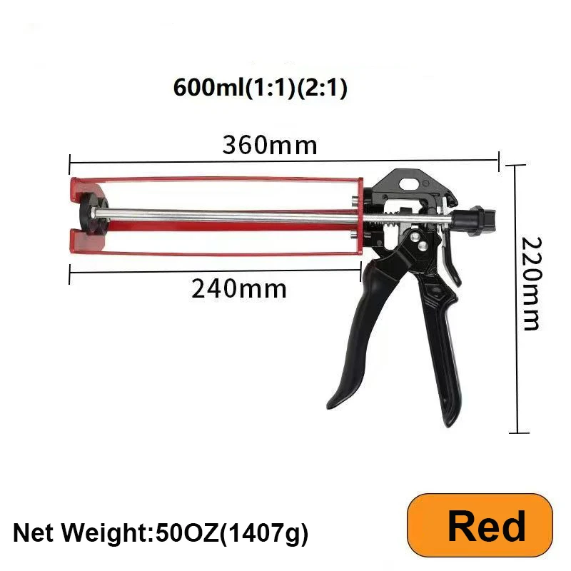 600ml Cartridge Gun With 20.28OZ Capacity Caulking Gun For Efficient Squeezing Ergonomic Design For Optimal Handling