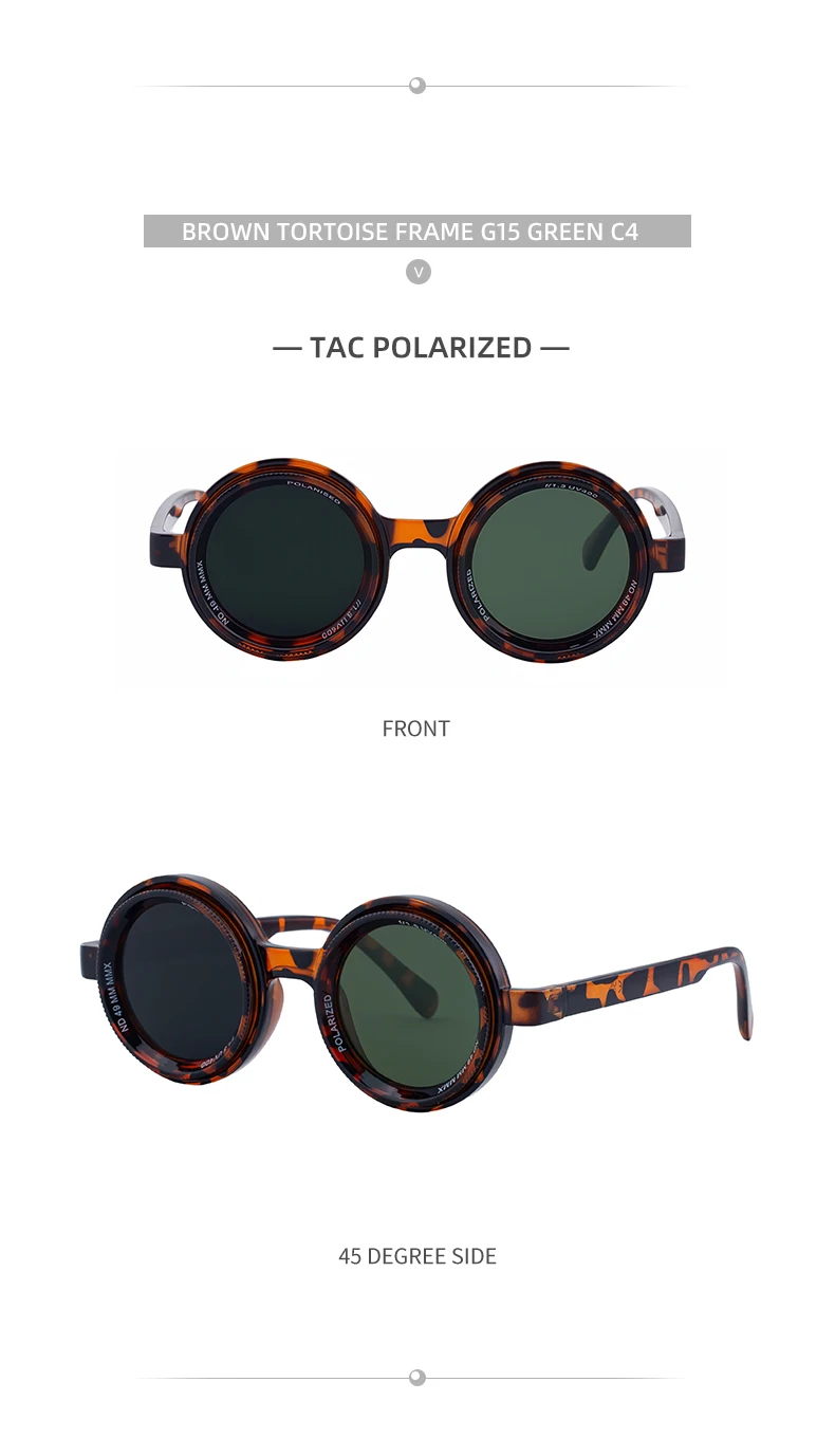 Polarisierte ND9 Verstellbare Dimm-Sonnenbrille für Herren 2026 Trendige Punk Runde Sonnenbrille UV400 Outdoor-Schutz Anglerbrille mit Filter – Detail 17