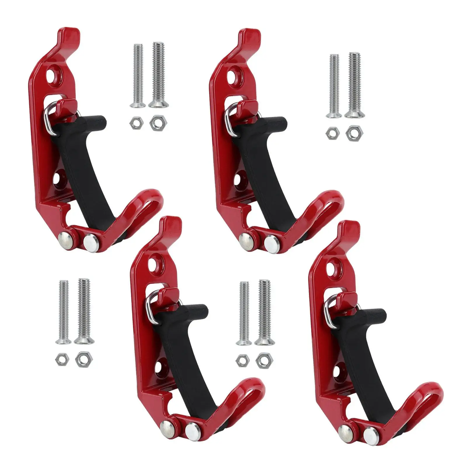 4Pcs Metal Rubber Clamps Equipment Truck Axe Holder Mount Kit Car Accessories Garage Storage Heavy Duty Shovel Holder for Truck