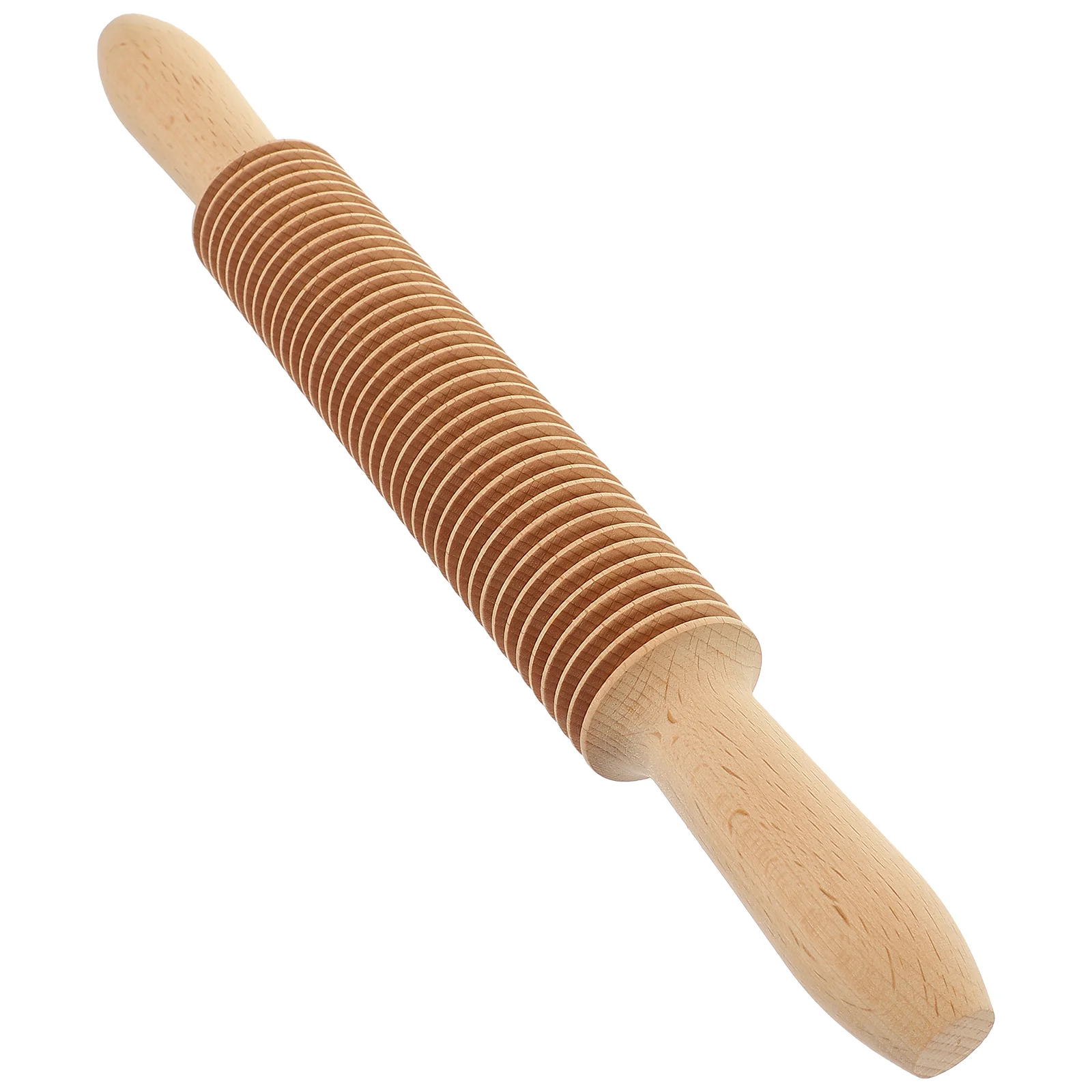 Pasta Rolling Pin Spaghetti Maker Noodle Lattice Roller Textured Wood Dough