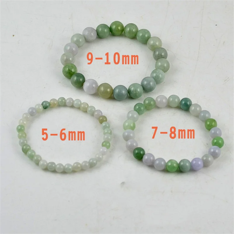 

Hot selling natural hand-carv jade Burma emerald white 5-10mmbracelet fashion jewelry Men Women Luck Gifts amulet