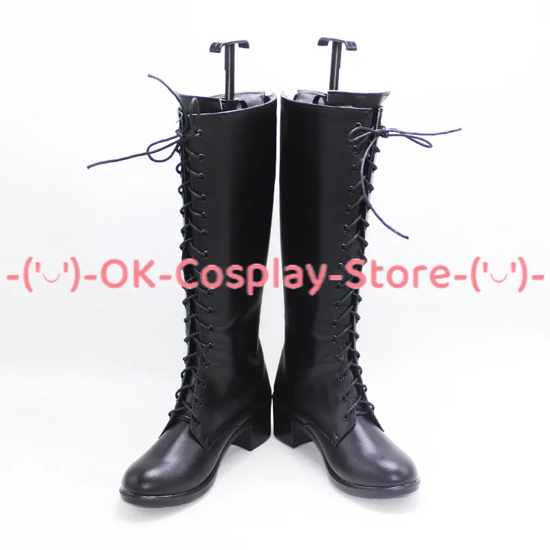 Faust Cosplay Shoes Game Mahoutsukai No Yakusoku Cosplay Prop PU Leather Shoes Halloween Carnival Boots Custom Made