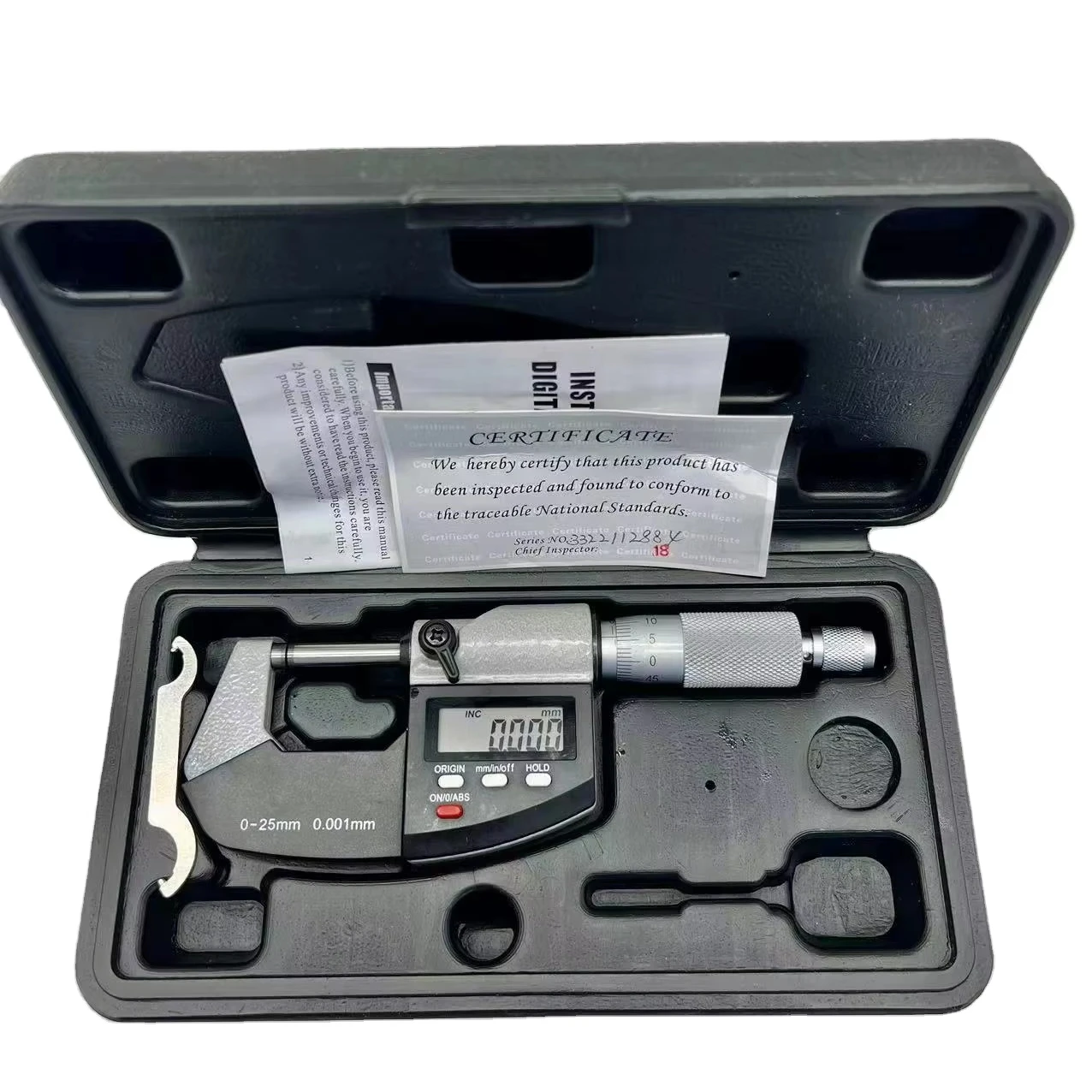 2024 New Arrival IP64 Outside Micrometer,micrometer 4 Buttons Waterproof High Quality Electronic Digital Micrometers