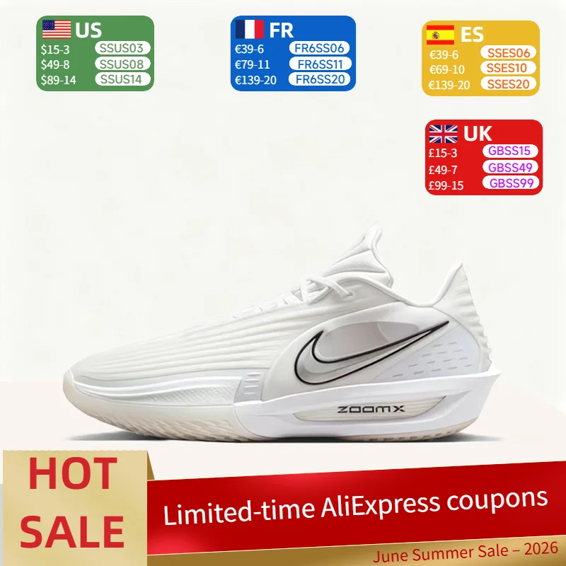 

Nike GT Cut 3 Turbo: Minimalist, Breathable, Non-Slip, Durable Low-Top Basketball Shoes for Men and Women – White HV9919-101
