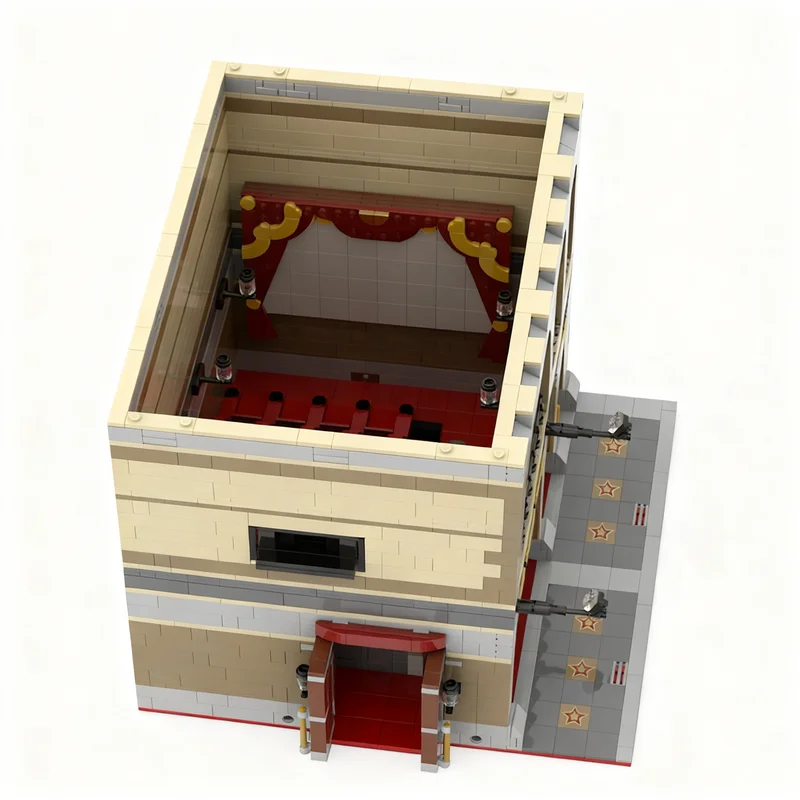 2397pcs MOC Palace Cinema Extension Modular Streetscape Model Building blocks Architecture toys Christmas gifts Education Kids