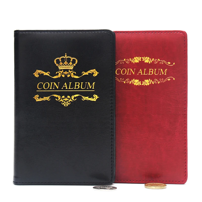 120 Pcs Numismatic Album Coin Memorial Book Mini Album Commemorative Coin Storage Album Book Coin Holders Collector Gifts