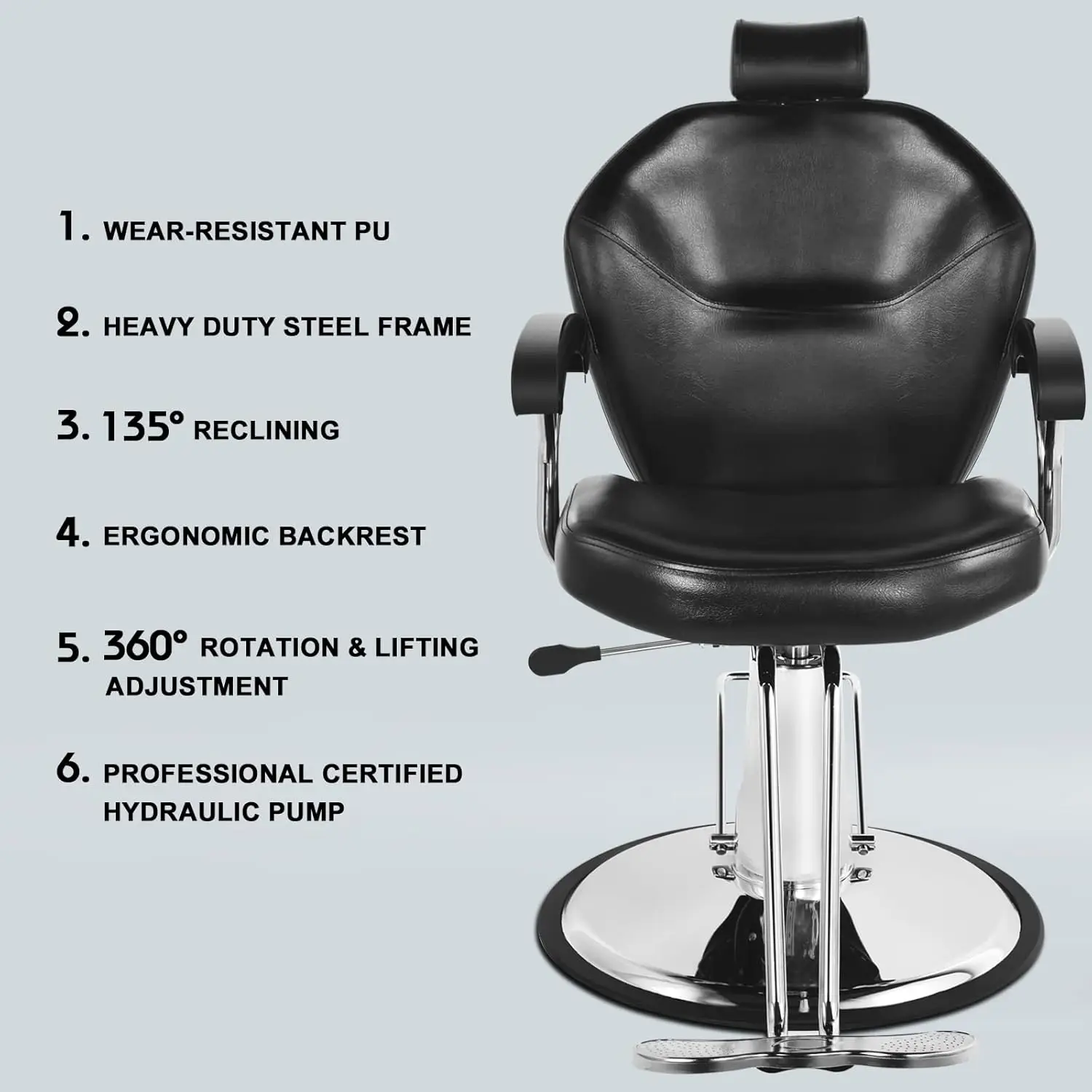 Hair Stylist All Purpose Barber Chair For Barbershop Salon Chair