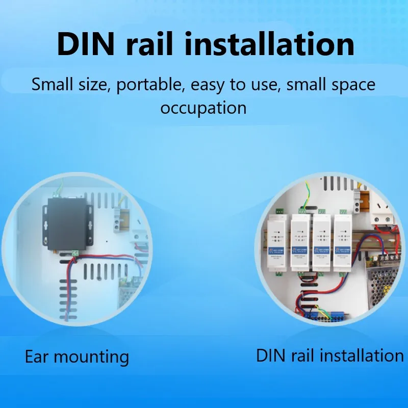 5PCS USR-DR301 DIN-Rail RS232 Port Série Vers Convertisseur Ethernet bidirectionnel transmission transparente entre RS232 et RJ45