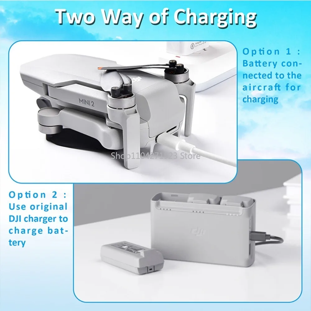 Drone Battery Charger For Mini2 Mini 2 2SE Intelligent Flight UAV Accessories Two Way USB Charging Hub For Mini 4K