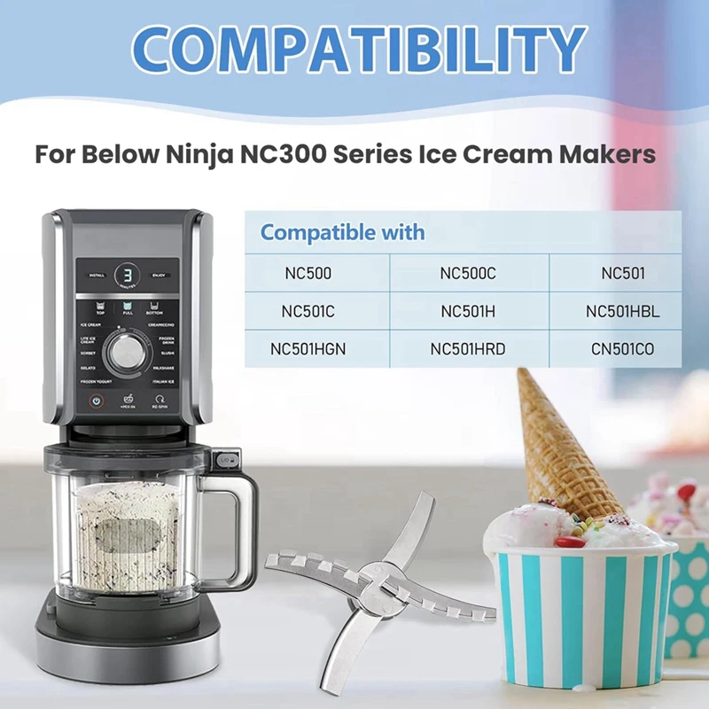 Replacement Paddle Blade For Ninja Creami NC501 CN501CO NC500C NC501C NC501H Ice Cream Makers Ice Cream Mixer