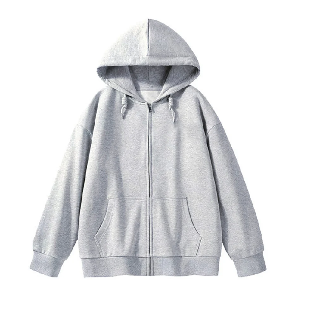 Female Winter Jacket 42 M Women Hooded Cardigan Solid Pattern Polyester Fabric Medium Elasticity Fashion Style