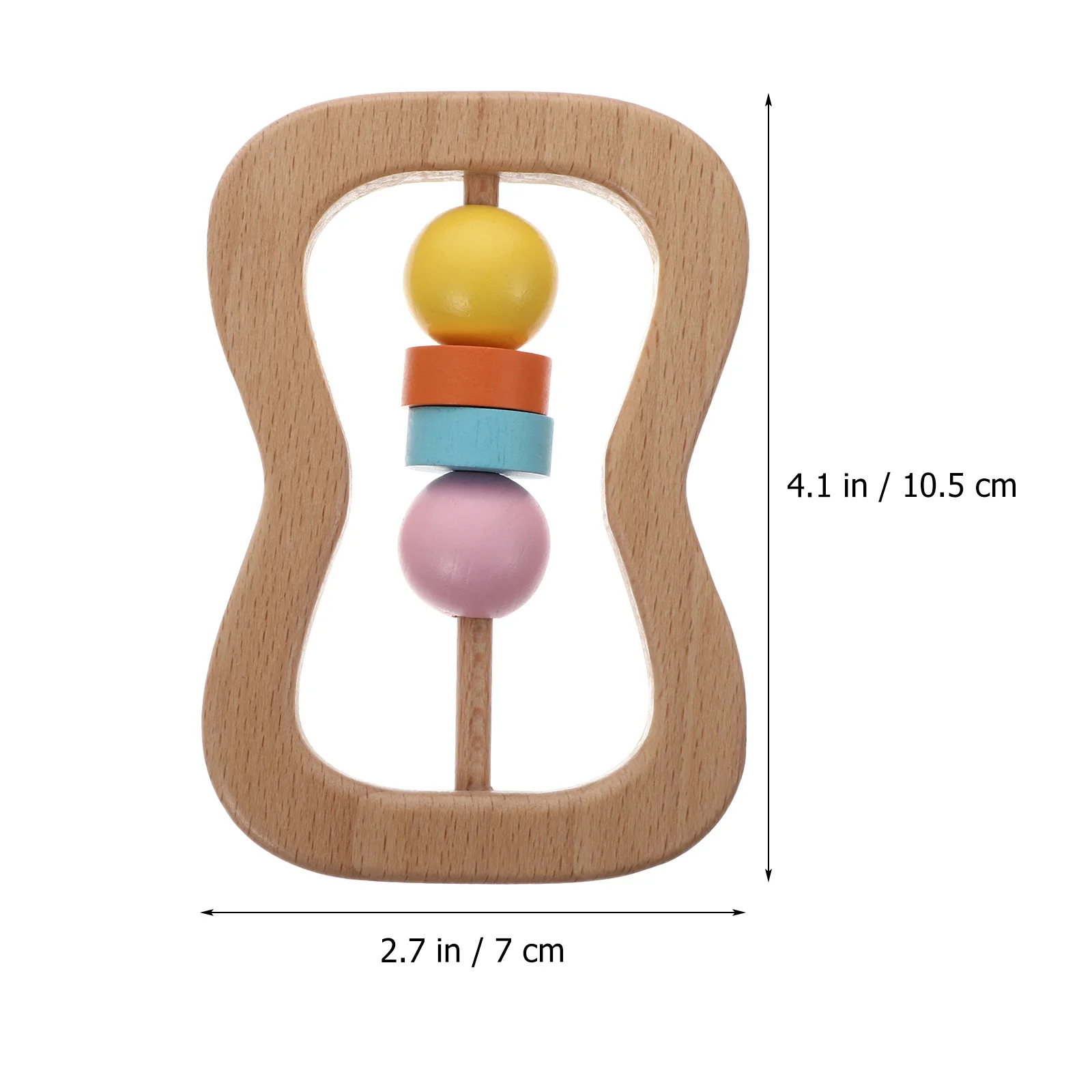 Sonajero de mano de madera para bebé, Color brillante, diseño creativo, juguete educativo para edades tempranas, desarrollo sensorial del Motor, música infantil, 2 uds.