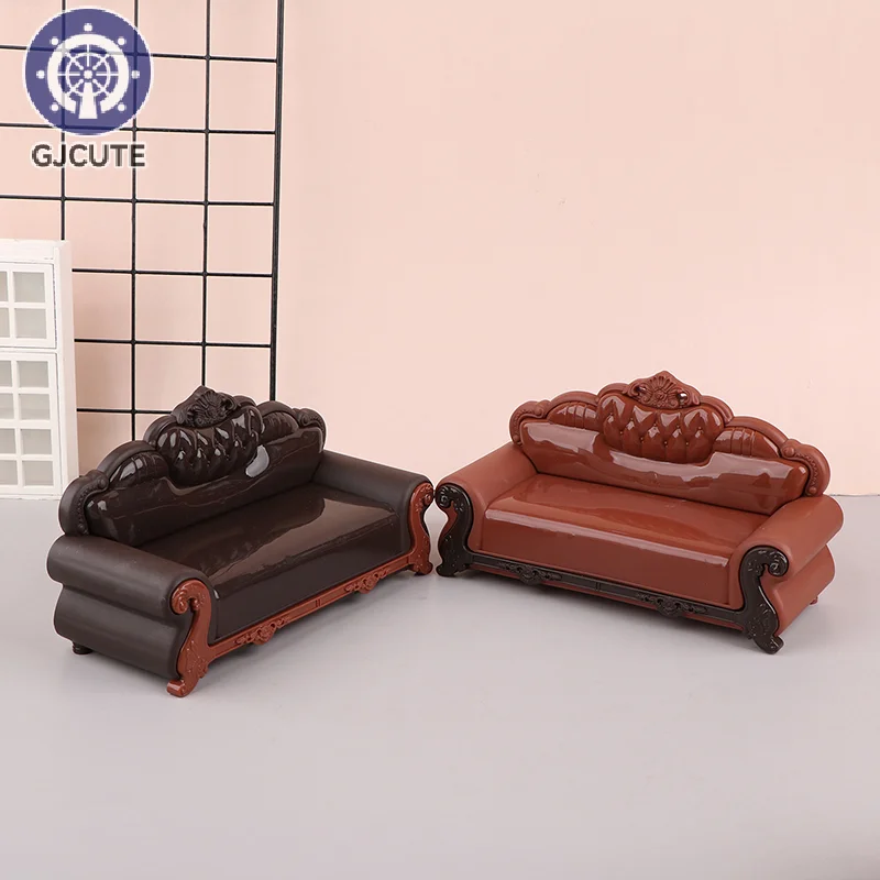 1/12 Dollhouse Simulation Sofa Model Miniature Living Room Furniture Decoration Dolls House Accessories Kids Pretend Play