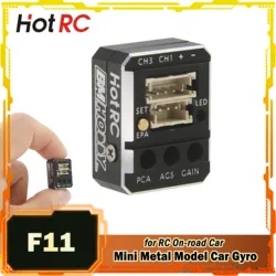 HotRC F11 giroscopio per auto Mini giroscopio in metallo PWM 3.5-9V Jst1.5 per RC modello su strada Drift Racing Rally Boat veicolo telecomandato