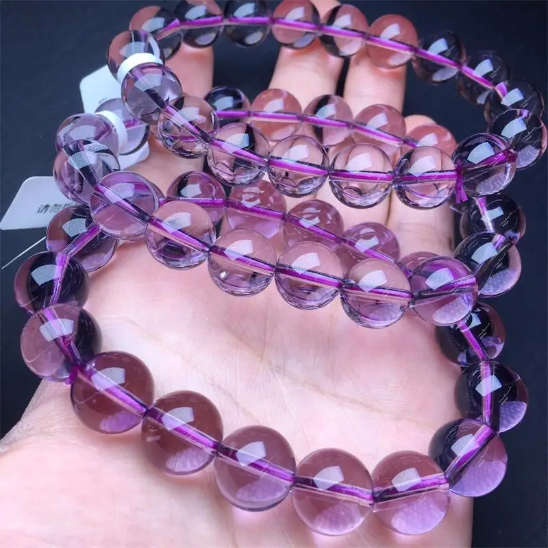 12MM Natural Bolivian Amethyst Bracelet Fashion Healing Personalized For Men Women Gemstone Jewelry Lovers Gift 1PCS