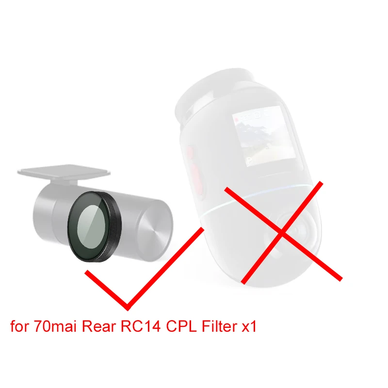 for 70mai Rear Camera RC14 CPL Filter for 70mai Dash Cam 4K Omni X800