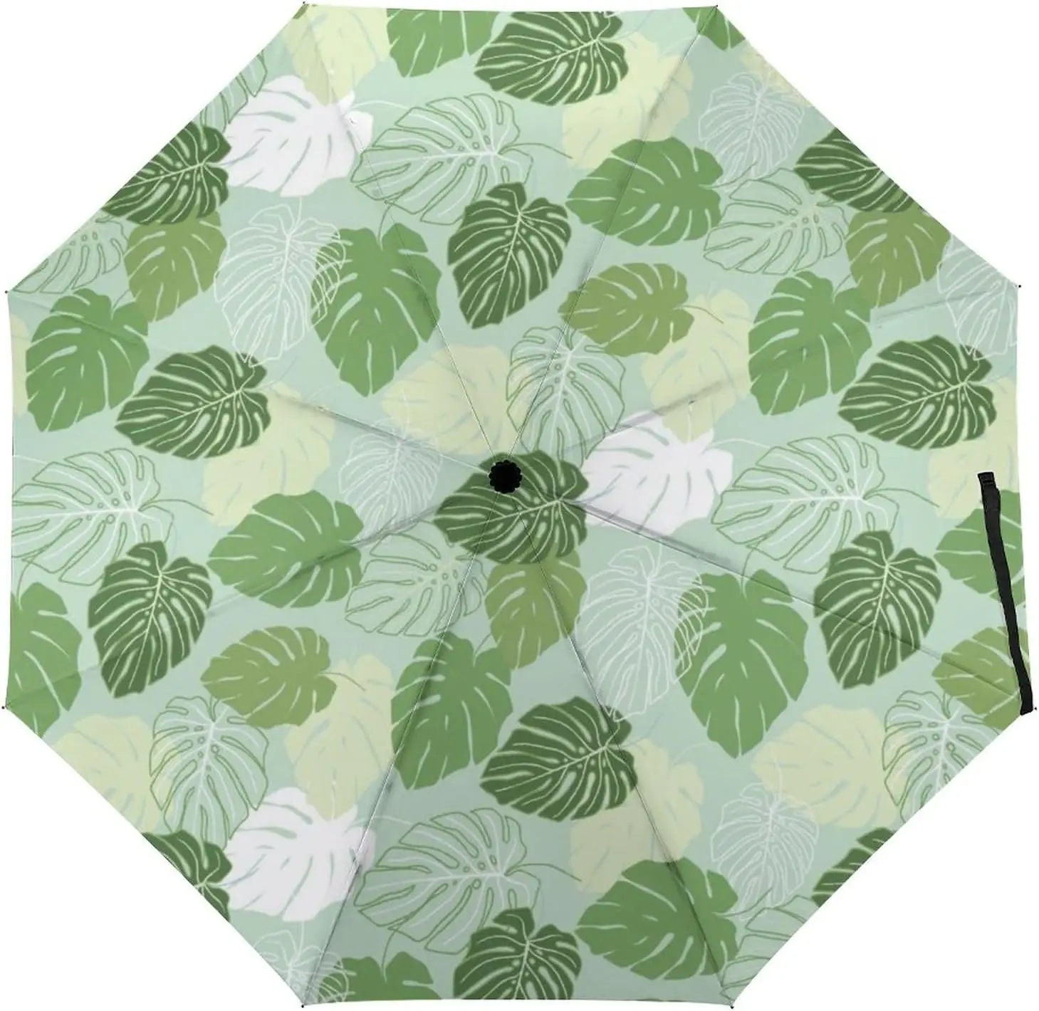 

Зонт с зелеными листьями, складной зонт с тропическими растениями, ветрозащитный, компактный, легкий, солнечный и дождливый, для взрослых, подростков