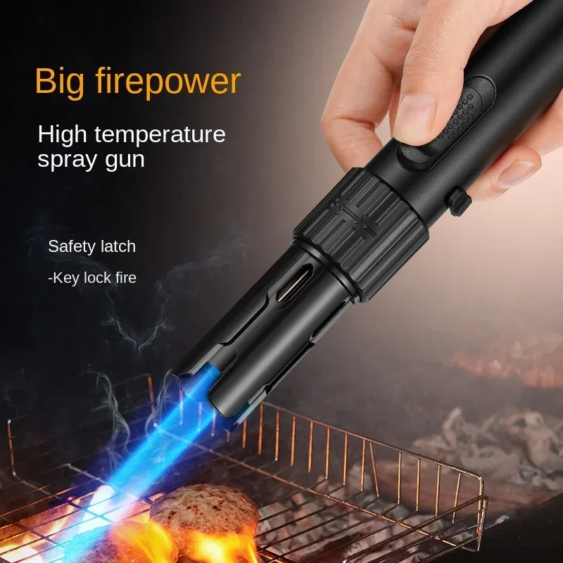 Planet Lightsaber Butane Gas Lighter 360° Use Metal Outdoor Windproof Turbine Torch Jet Lighter Gun BBQ Welding Cigar Tool