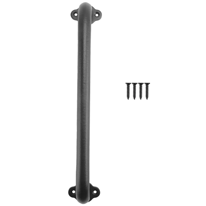 ABGR-2Pcs 10-дюймовый металлический промышленный трубный настенный поручень-ручка для двери сарая, перила для лестниц