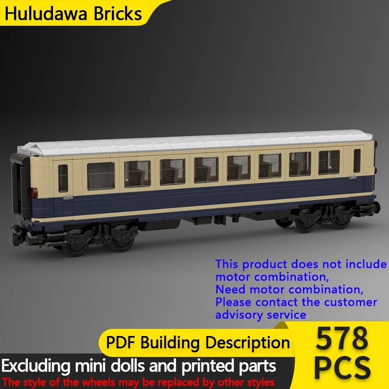 Modelo de coche urbano, ladrillos de construcción MOC, tren expreso, vagón de pasajeros, tecnología Modular, regalos de vacaciones para niños, juguetes para montar, traje