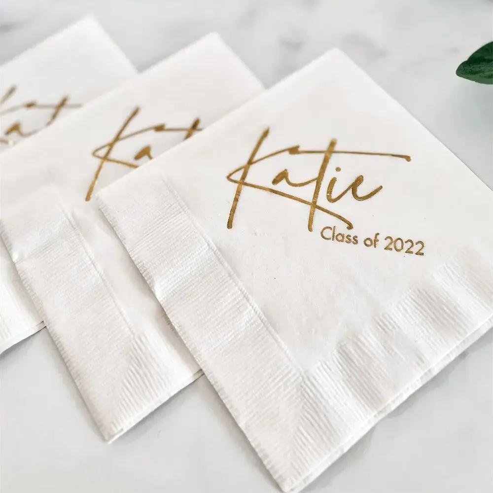 

50pcs Personalized Graduation Napkins, Class of 2021, Class of 2024