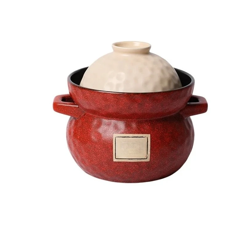 Japanese Clay Casseroles Stew Pot Domestic Gas Casserole Soup Pot Open Fire Shallow Pot Ceramic Rice Cooking Pan for Gas Stove