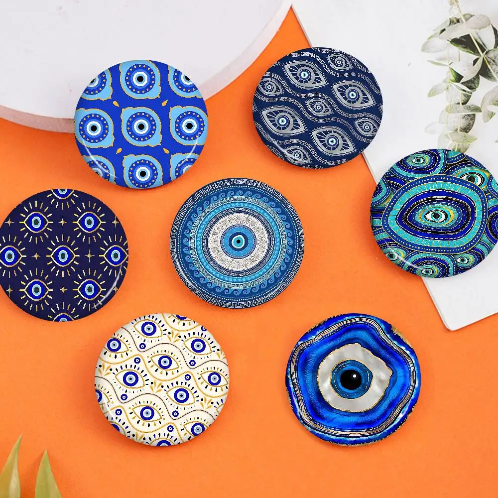 Turkey Evil Eye Lucky Tinplate Soft Button Pin Brooch Metal Badge Custom Jewelry Accessories Hat Bag Lapel