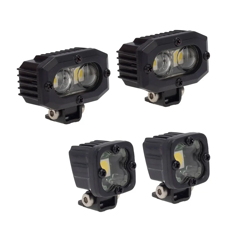 أضواء LED المصابيح الأمامية الساطعة 5050 أضواء مربعة لـ 1/10 RC الزاحف محوري SCX10 90046 TRX4 الشبح RR10 MST Redcat Gen8