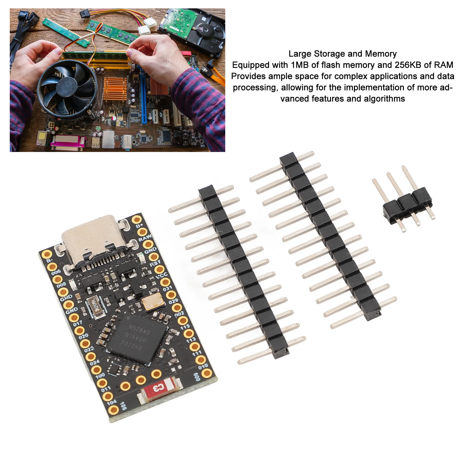 Charging Management Computer Development Board NRF52840 Development Board 64MHz High Speed  5.0 for Wearable Devices