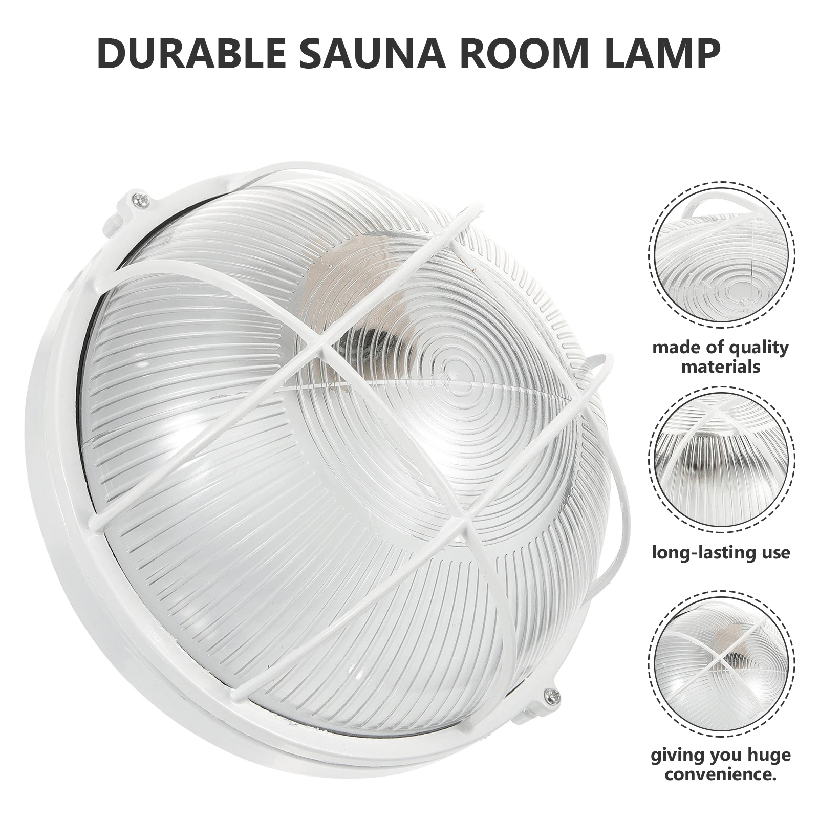 

Sauna Room Lighting Lamp Waterproof Stainless Steel Glass Sauna Steam Room Light Corridor Well Lighting Outdoor Useful Warehouse