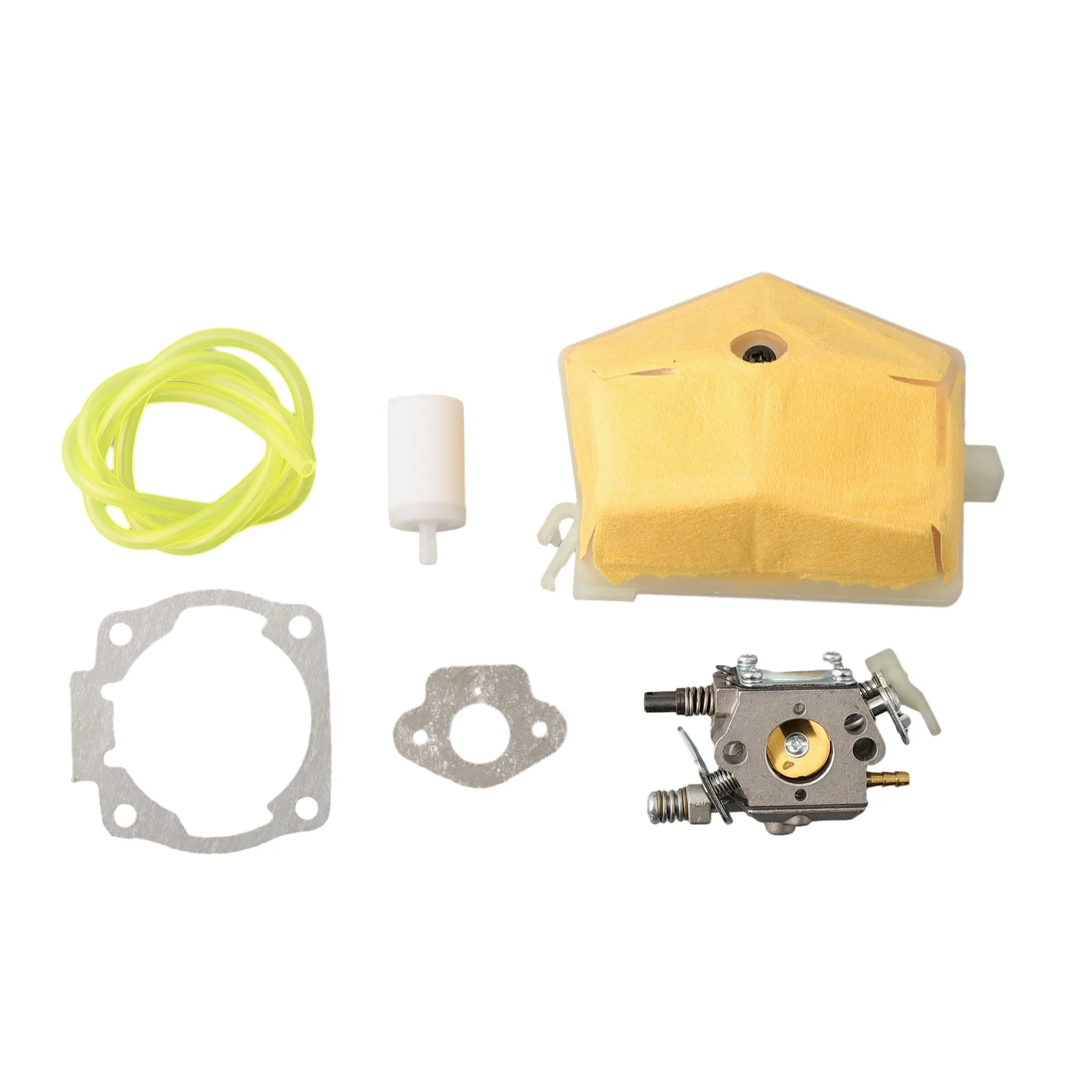 WT-170 Compatible Chainsaw Carburetor Kit 50 51 55 Models Features Air Filter Fuel Line and Gaskets for Engine Replacement