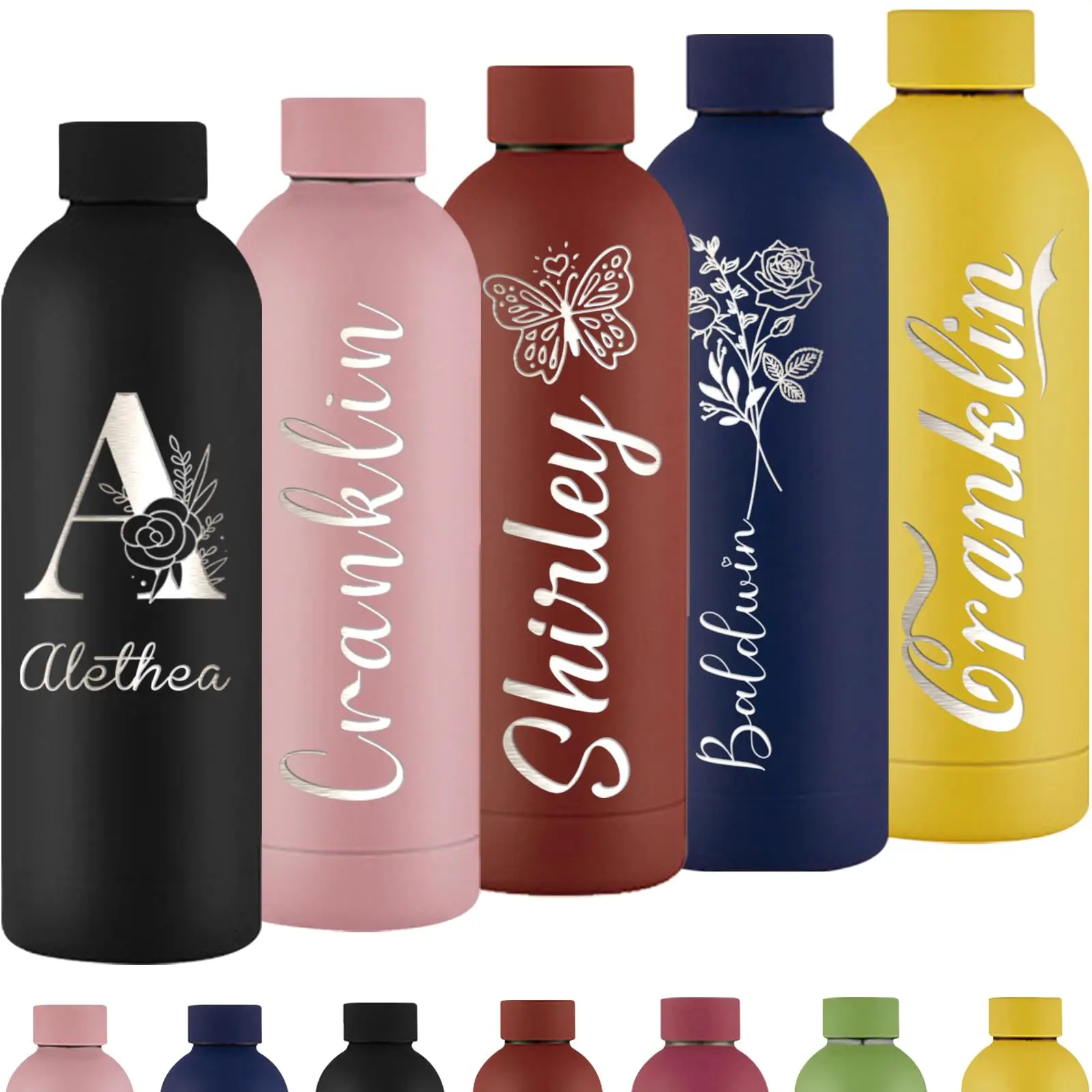 

Customizable Insulated Thermo Bottle Leakproof Drinkware Gym Couple Bridesmaid Groomsmen Presents Portable Travel Termos Xmas