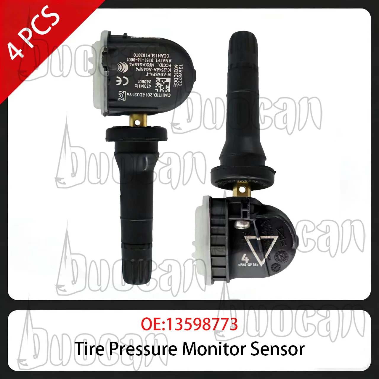 

Датчик контроля давления в шинах, 4 шт., 13598773, подходит для Cadillac CT6 XT5 SRX Chevrolet Aveo Malibu Opel Antara Bolt Mokka