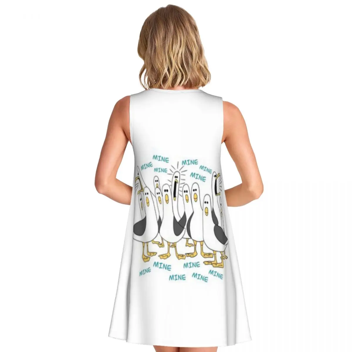 Mine Seagulls Women's Sleeveless Parent-Child Outing Sexy Dress Harajuku 2026 New Dress