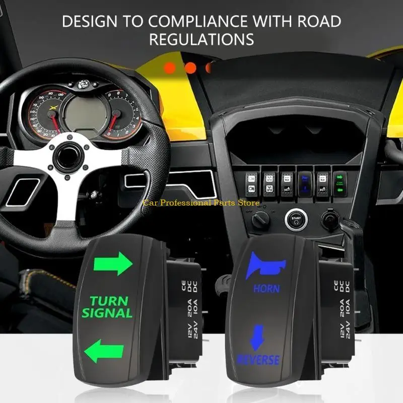 

R53D Street Legal Turn With Rockers Switch For UTV ATVs Featuring Easy Install Wiring Harness&Weatherproof Design