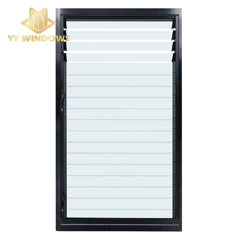 Modern Aluminum Frame Design Commercial Windows Shades Blinds Glass Louvers Windows Shutter