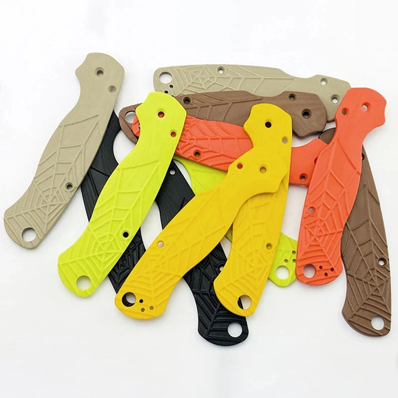 6 Colors Web Pattern Knife G10 Grip Handle Scales For Genuine Spyderco C81 Paramilitary2 Knives DIY Make Accessories Parts